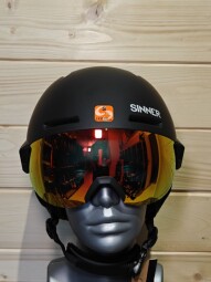 PRILBA SINNER MONTBLANC VISOR MATTE BLACK 51-54CM